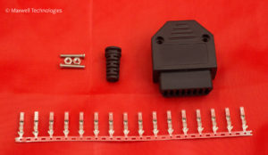 OBDII Female Connector with Cable Strain Relief